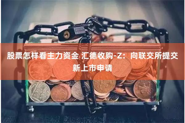 股票怎样看主力资金 汇德收购-Z：向联交所提交新上市申请