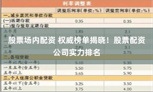 股票场内配资 权威榜单揭晓！股票配资公司实力排名